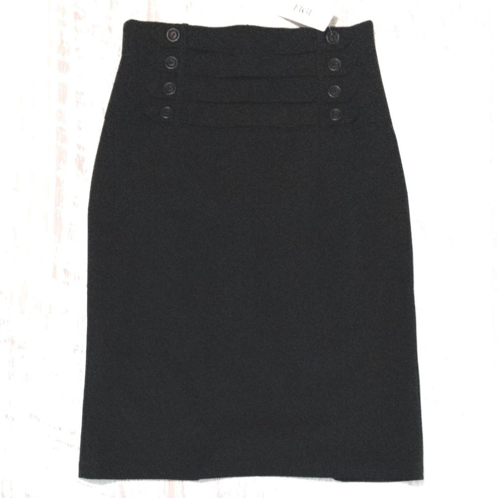 NWT FIGL Hi-waist Button Accents Pencil Skirt
